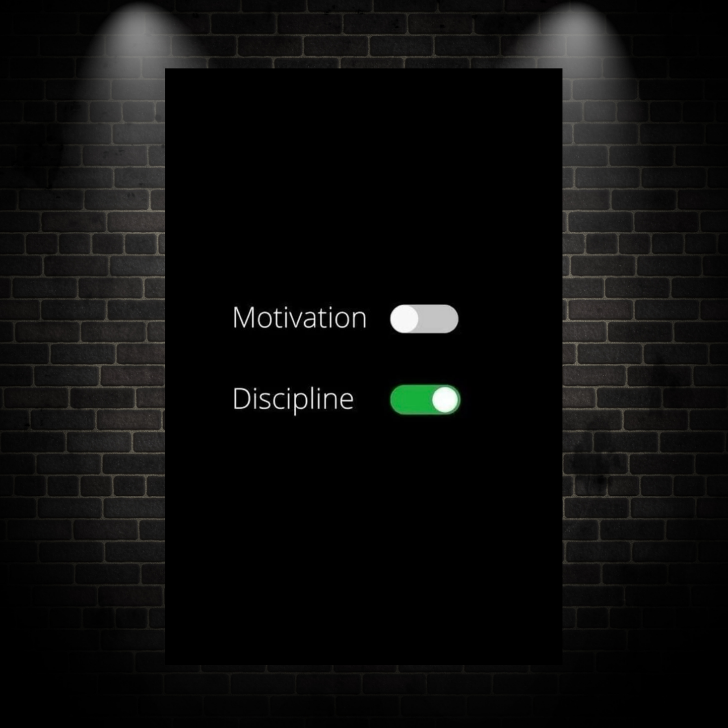 Motivation discipline poster