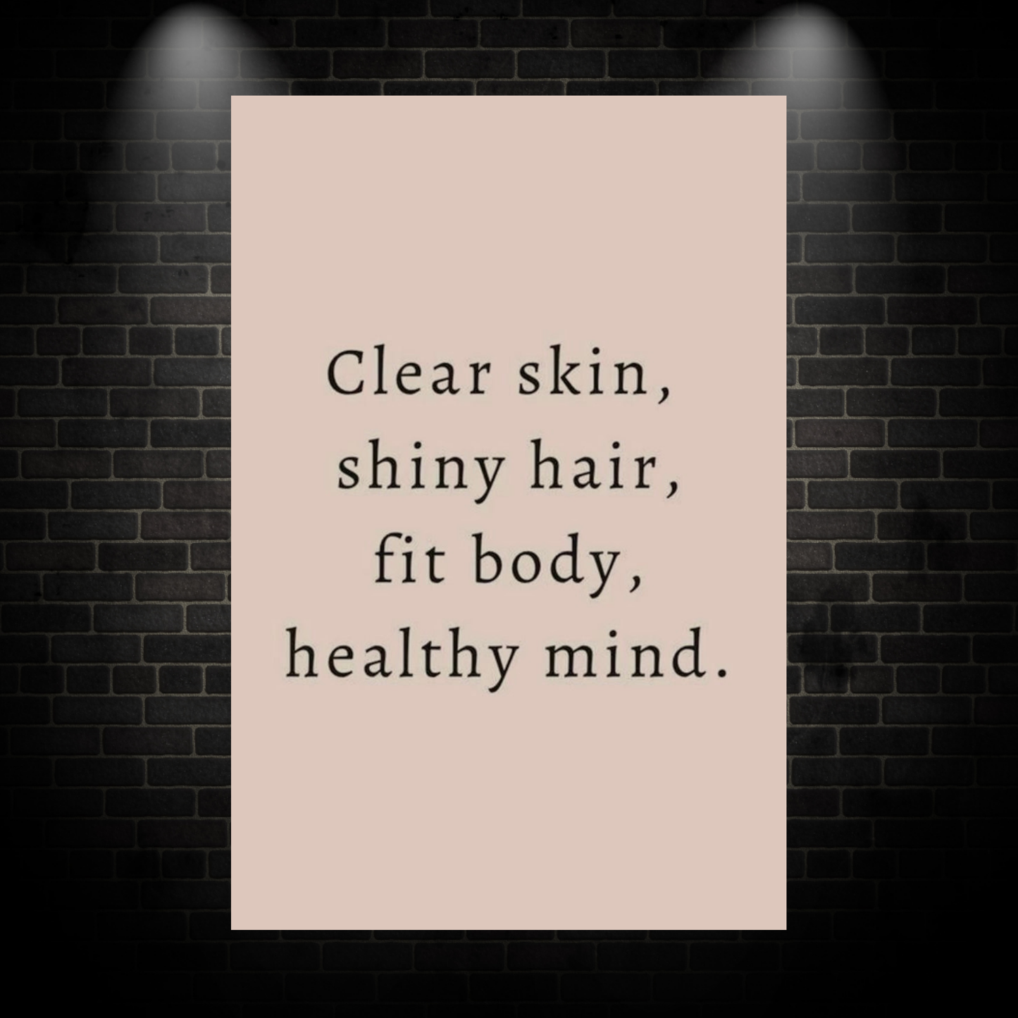 Clear skin poster