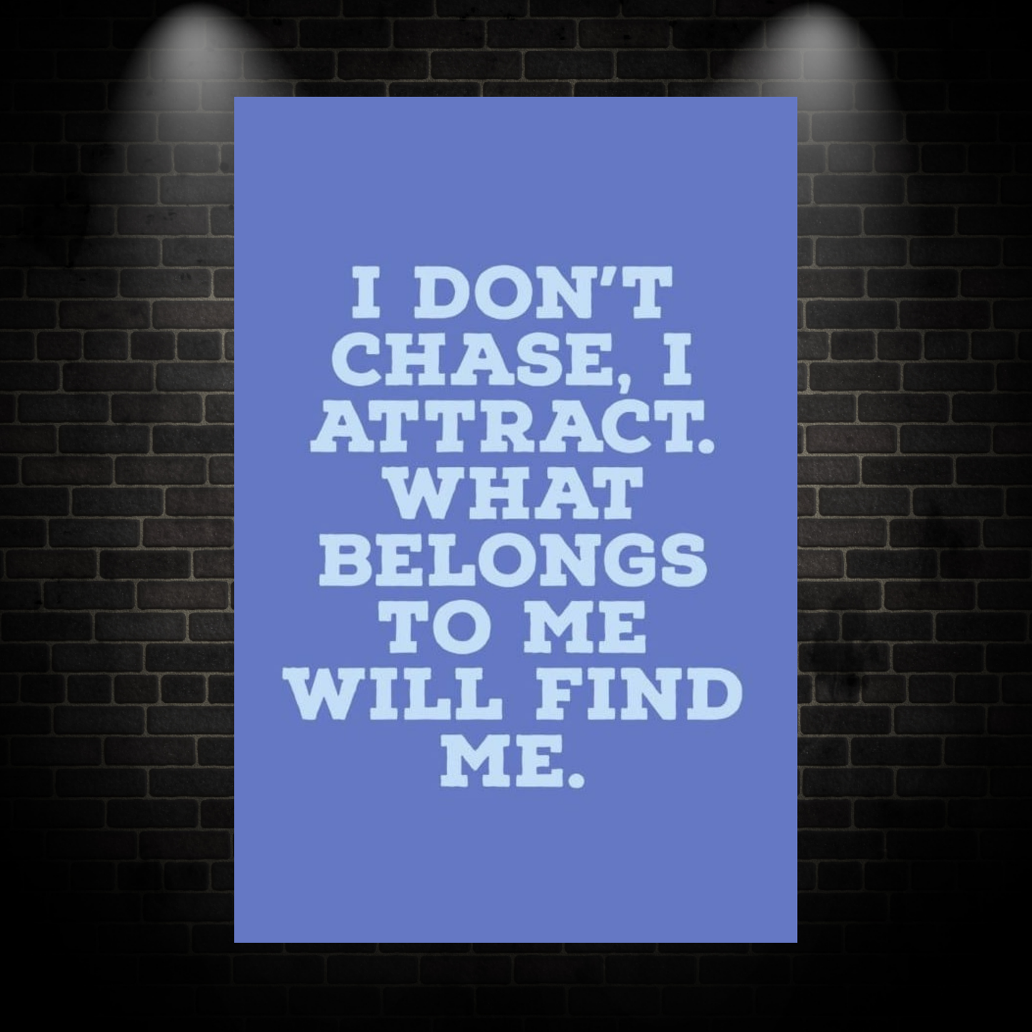 Blue quote poster
