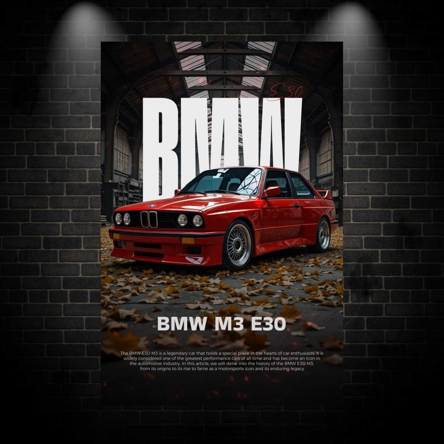 Bmw red poster