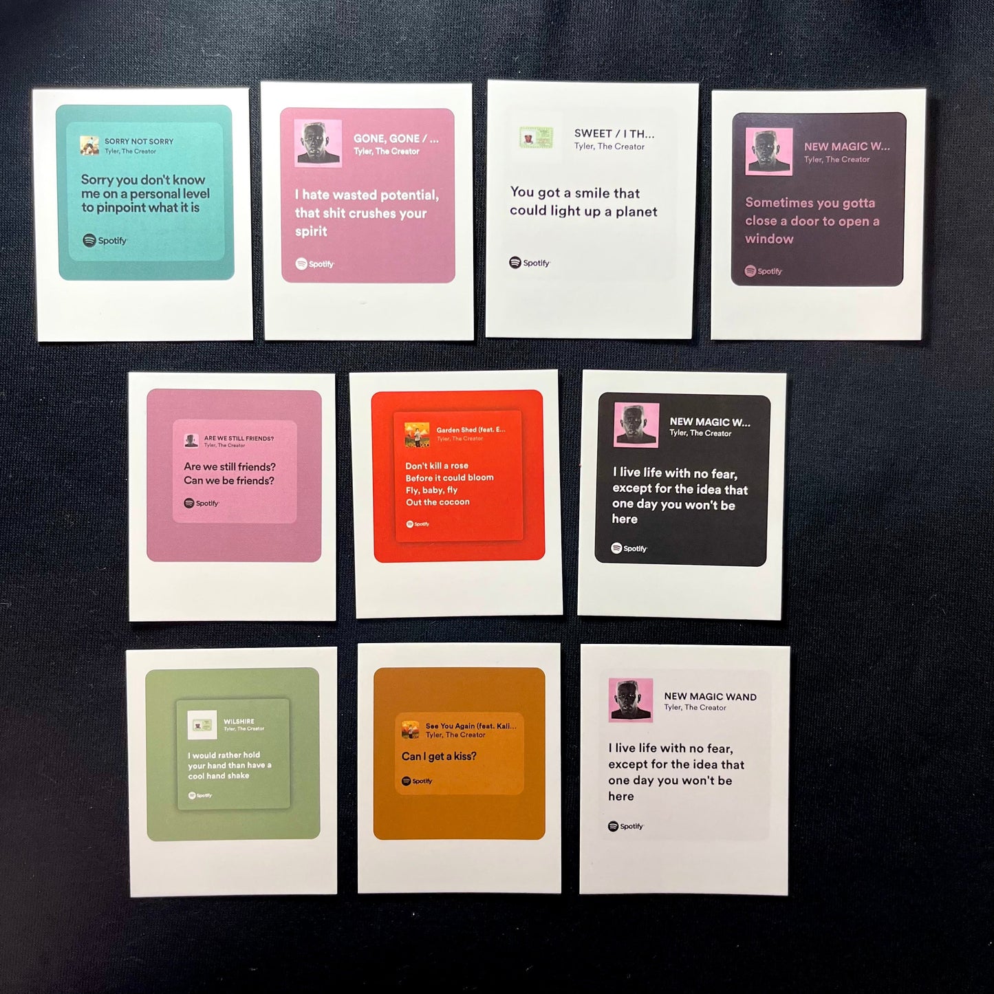 Tyler The Creator Lyrics Polarides set