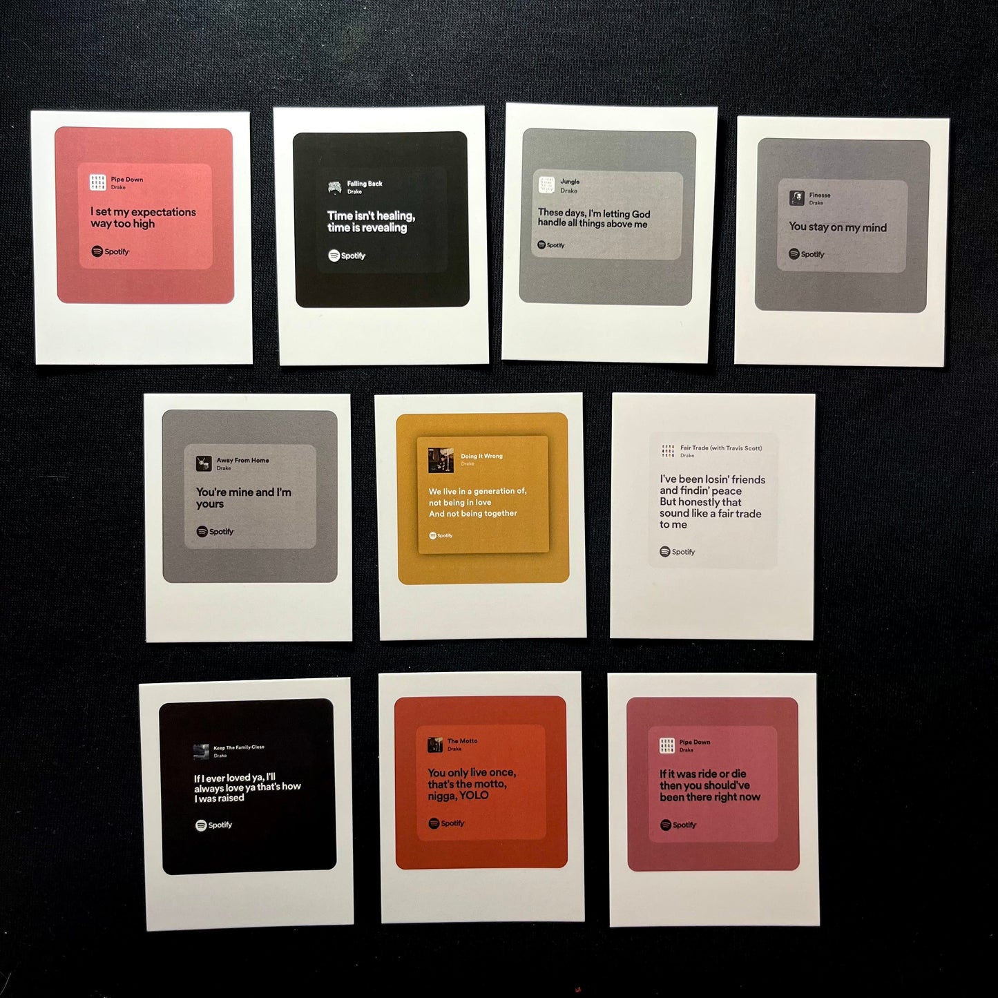 Drake Lyrics Polarides set