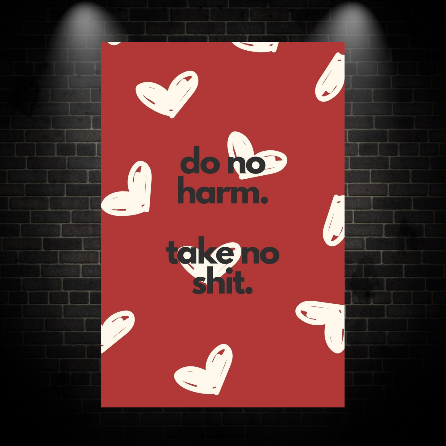 Red white poster