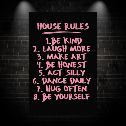 Black pink quote poster