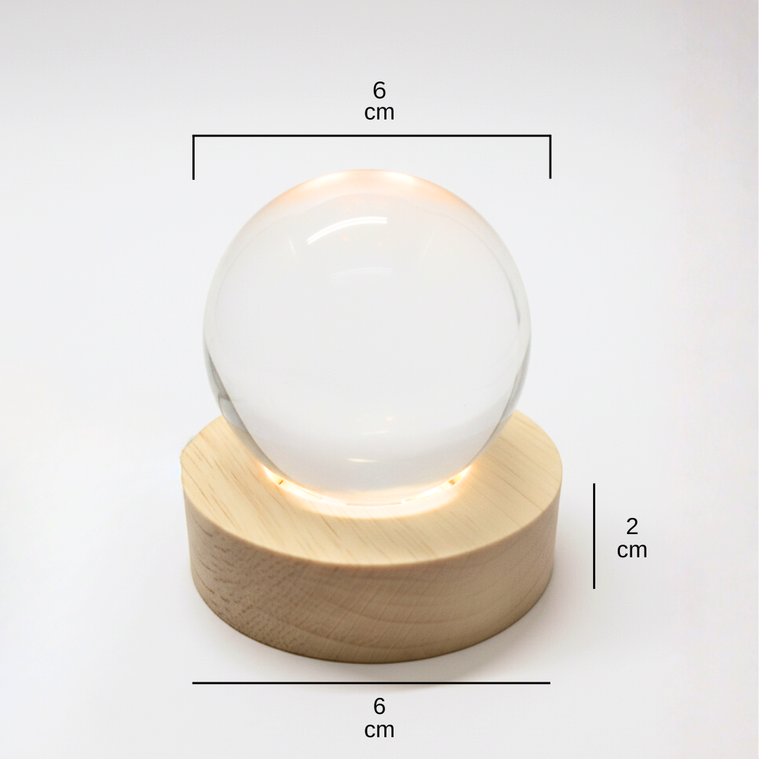 Divine Crystal Lamps | USB Cable & LED Wooden Base