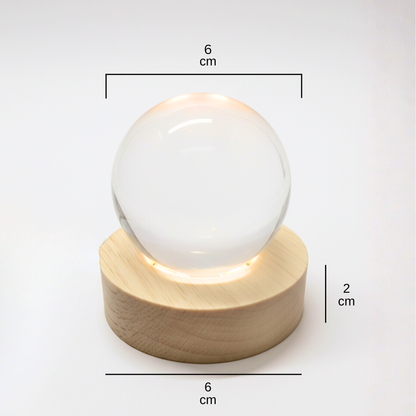 Divine Crystal Lamps | USB Cable & LED Wooden Base