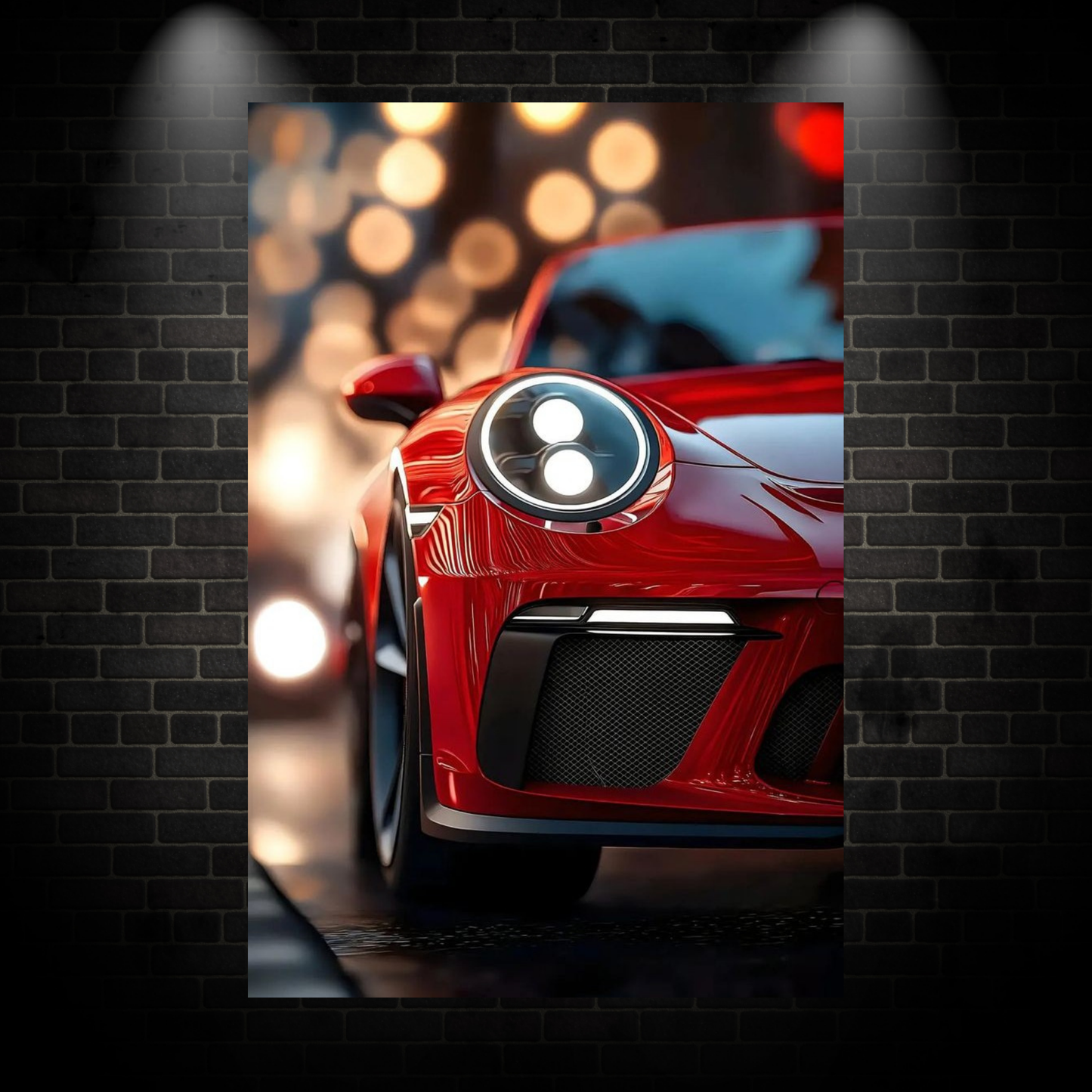 Porsche red poster