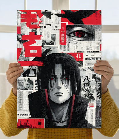 Itachi Uchiha Red Aesthetic Wall Poster