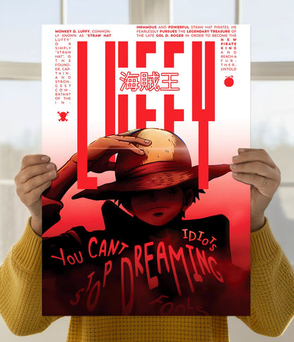 Luffy Dreaming Poster – One Piece Anime