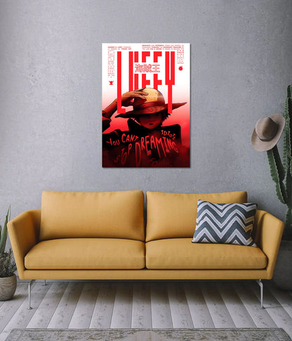 Luffy Dreaming Poster – One Piece Anime