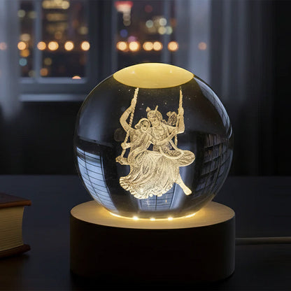 Divine Crystal Lamps | USB Cable & LED Wooden Base