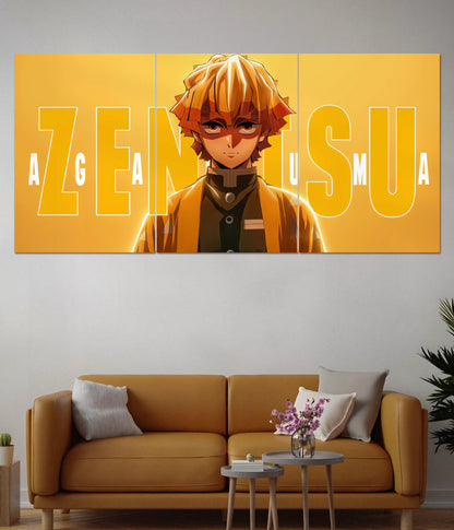 Zenitsu Thunder Breathing Split Poster
