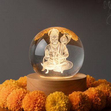 Divine Crystal Lamps | USB Cable & LED Wooden Base